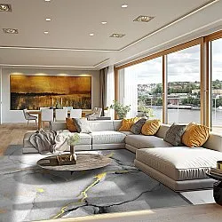 Wilton szőnyeg - Manilva (szürke/fehér/arany)