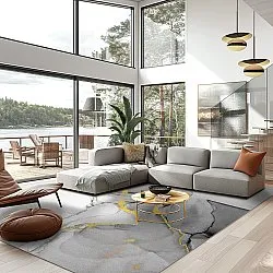 Wilton szőnyeg - Manilva (szürke/fehér/arany)