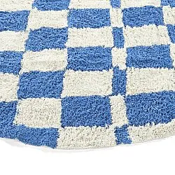 Kerek szőnyeg - Maranello Natural Cotton Shaggy (kék)