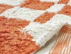 Kerek szőnyeg - Maranello Natural Cotton Shaggy (narancssárga)