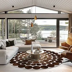 Kerek szőnyeg - Marineo (barna)