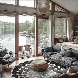 Kerek szőnyeg - Marineo (szürke)