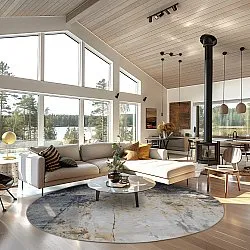 Kerek szőnyeg - Melazzo (szürke/többszínű)