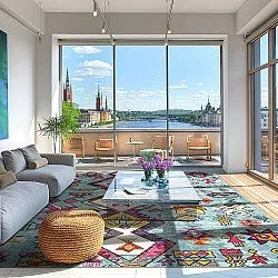 Wilton szőnyeg - Misare (kék/többszínű)