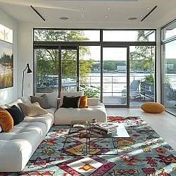 Wilton szőnyeg - Misare (kék/többszínű)