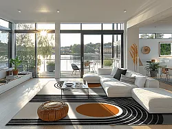 Wilton szőnyeg - Moudania (bezs/fekete/narancssárga)