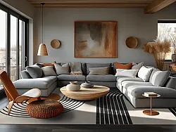 Wilton szőnyeg - Moudania (bezs/fekete/narancssárga)