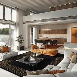 Wilton szőnyeg - Myra (fekete/arany)