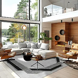 Wilton szőnyeg - Olympia (fekete/fehér)