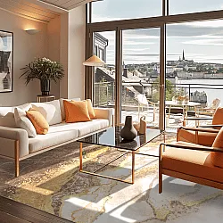 Wilton szőnyeg - Padova (barna/fehér/arany)