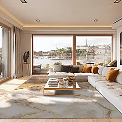 Wilton szőnyeg - Padova (barna/fehér/arany)