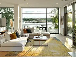 Wilton szőnyeg - Palau (arany/bezs/kék)