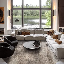 Kerek szőnyeg - Polia (szürke/barna)