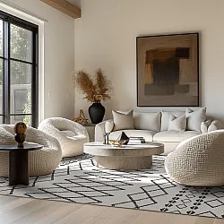 Wilton szőnyeg - Safi (fekete/fehér)