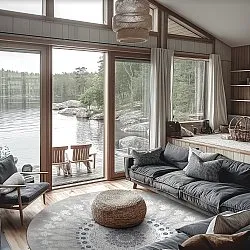 Kerek szőnyeg - homokrigo (szürke/fehér)