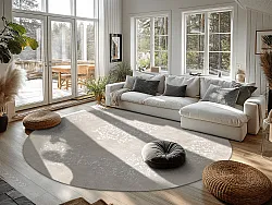 Kerek szőnyeg - Santi (bezs/fehér)