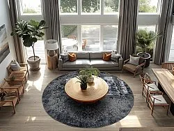 Kerek szőnyeg - Santi (kékesszürke/fehér)