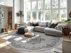 Kerek szőnyeg - Santi (fehér/fekete)