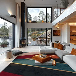 Wilton szőnyeg - Sanya (piros/többszínű)