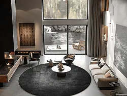 Kerek szőnyeg - Serifos (sötétszürke)