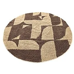 Kerek szőnyeg - Siberia Natural Cotton Shaggy (bézs/barna)