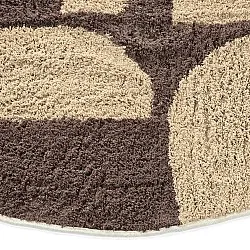 Kerek szőnyeg - Siberia Natural Cotton Shaggy (bézs/barna)