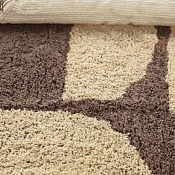 Kerek szőnyeg - Siberia Natural Cotton Shaggy (bézs/barna)