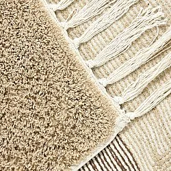 Shaggy szőnyeg - Siberia Natural Cotton Shaggy (bézs/barna)