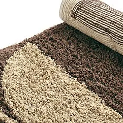 Shaggy szőnyeg - Siberia Natural Cotton Shaggy (bézs/barna)