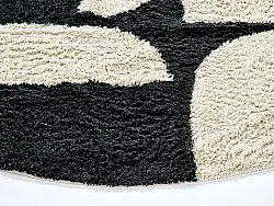 Kerek szőnyeg - Siberia Natural Cotton Shaggy (offwhite/fekete)