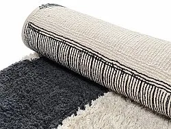 Shaggy szőnyeg - Siberia Natural Cotton Shaggy (offwhite/fekete)