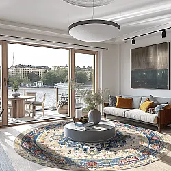 Kerek szőnyeg - Siliana (kék)