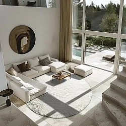 Kerek szőnyeg - Sion Natural Cotton Shaggy (offwhite)