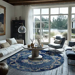 Kerek szőnyeg - Taknis (kék)