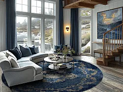 Kerek szőnyeg - Taknis (kék)