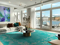 Wilton szőnyeg - Taknis (türkiz)