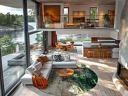 Kerek szőnyeg - Tamalous (bezs/zöld)