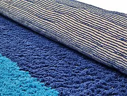 Kerek szőnyeg - Taro Natural Cotton Shaggy (kék)