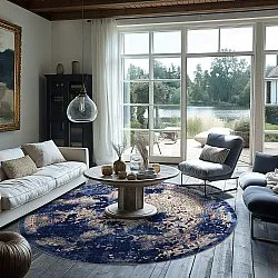 Kerek szőnyeg - Temima (kék)