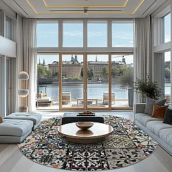 Kerek szőnyeg - Tierra (többszínű)