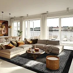 Wilton szőnyeg - Tilos (fekete/fehér)