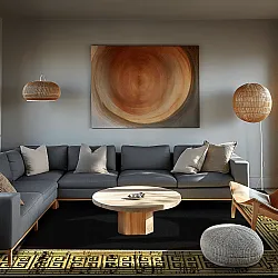 Wilton szőnyeg - Tilos (fekete/arany)