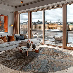 Kerek szőnyeg - Tizzano (kék/többszínű)