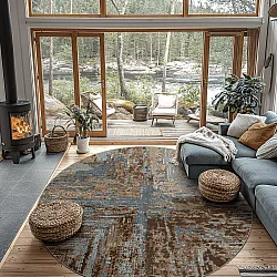 Kerek szőnyeg - Tizzano (kék/többszínű)