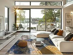 Wilton szőnyeg - Travale (szürke/kék/többszínű)