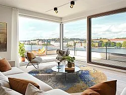 Kerek szőnyeg - Travale (szürke/kék/többszínű)