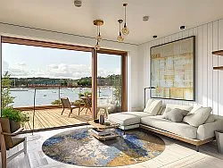 Kerek szőnyeg - Travale (szürke/kék/többszínű)