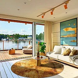 Kerek szőnyeg - Tremes (arany)