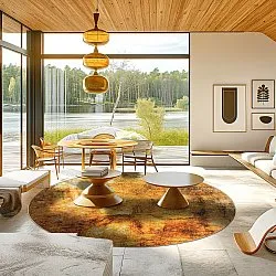 Kerek szőnyeg - Tremes (arany)