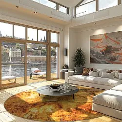 Kerek szőnyeg - Tremes (arany)